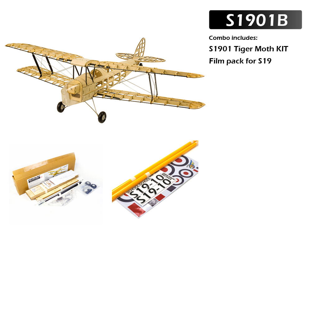 Dancing-Wings-Hobby-S19-Mini-Tiger-Moth-980-mm-Spannweite-Balsaholz-RC-Flugzeug-Doppeldecker-KIT--KI-1983499-9